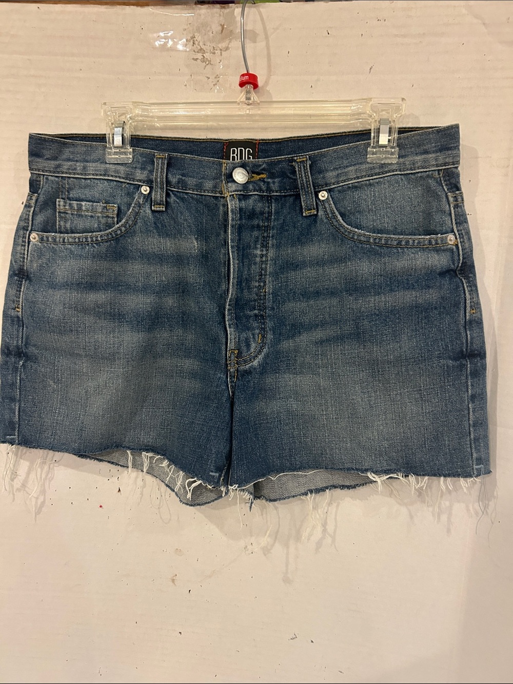 BDG Blue Distressed Denim Cutoff Shorts (sz 27)